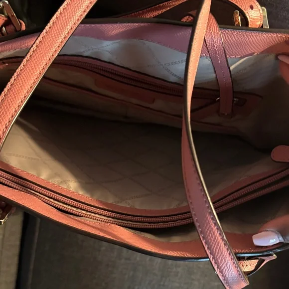 Michael Kors Coral Tote with Gold Accents - Picture 2 of 4